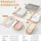 BAGAIL 4 Set/6 Set/8 Set Compression Packing Cubes Travel Accessories Expandable Packing Organizers (Square Mesh, 05-Cream)