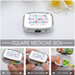 Metal 2 Compartment Pill Organizer Travel Friendly Portable Compact Pill Box Cute Pill Case to Hold Vitamins,Fish Oil,Supplements,Meds,Tablet for Purse,Pocket. (CRY)