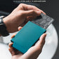 VULKIT Pop up Card Holder Minimalist Credit Card Holder RFID Blocking Slim Metal Card Case for Men or Women(Emerald Green)