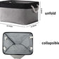 TheWarmHome Storage Basket for Organizing- 16x12x8 inch 1 Pack Fabric Storage Cubes, Bins for Organization for Shelves Organizer Gift Laundry Cloth Toy (Grey & Black)