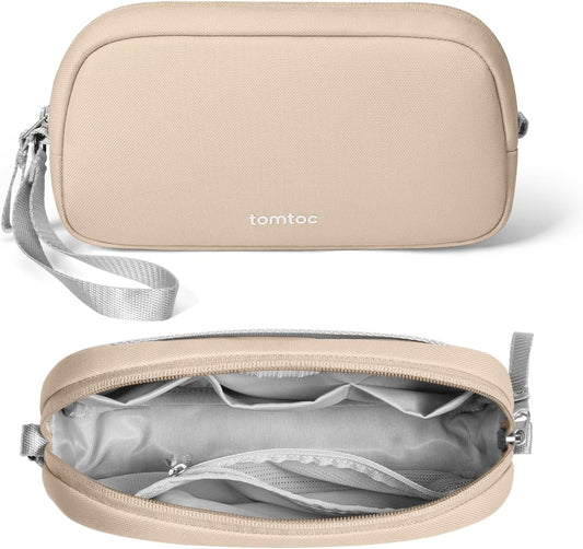 tomtoc Electronics Organizer Travel Case, Water Resistant Travel Bag Cable Organizer for Essentials, Tech Pouch Accessories Carry Storage for Cord, Phone, Cables, Airpods, USB Flash Drive, Daily Items - Roamly