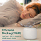 Babelio White Noise Sound Machine for Adults Kids Baby, Mini, 15 Non-looping Sounds, Timer, Memory Function, Easy to Pocket and Travel White 2 Pack