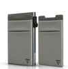 Slim Wallet for Men and Women,Pop Up Credit Card Wallet Metal Minimalist Cards Holder with Money Pocket,Small Ultralight Aluminum RFID Blocking Wallets 6-12 Card Capacity,Grey