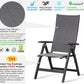 Folding Chair, Indoor & Outdoor Balcony, Patio Porch, Garden Lawn, Pool, for Comfortable Black Foldable Chairs, Portable Cozy Recliner, Metal Frame, Heavy Duty Durable