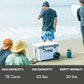 RTIC 52 Quart Ultra-Light Wheeled Hard Cooler Insulated Portable Ice Chest Box for Beach, Drink, Beverage, Camping, Picnic, Fishing, Boat, Barbecue, 30% Lighter Than Rotomolded Coolers