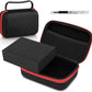 EVA Hard Case with Customizable Foam Protective EVA Carrying Case Shockproof Outdoor for Camera, Digital Products, Electronic Instruments with Knife(Black and Red,7.1 x 4.7 x 3.1 Inch)