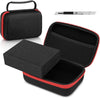 EVA Hard Case with Customizable Foam Protective EVA Carrying Case Shockproof Outdoor for Camera, Digital Products, Electronic Instruments with Knife(Black and Red,7.1 x 4.7 x 3.1 Inch)