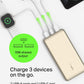 Belkin Portable Charger, USB-C Power Bank 20000 mAh w/ 2xUSB-A Ports, 15W w/Type-C to Type-A Cable for iPhone 16, 15, Samsung Galaxy S25, Pixel, iPad, Nintendo Switch 2, Google Pixel 10, etc. - Gold