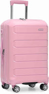 Traveler's Choice Pagosa Hardshell Expandable Luggage with Spinner Wheels, Pink, 22-Inch Carry-on