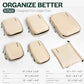 Aerotrunk Ultralight Compression Packing Cubes - Lightweight Travel Organizers for Suitcases and Luggage (6-Pack, Beige)