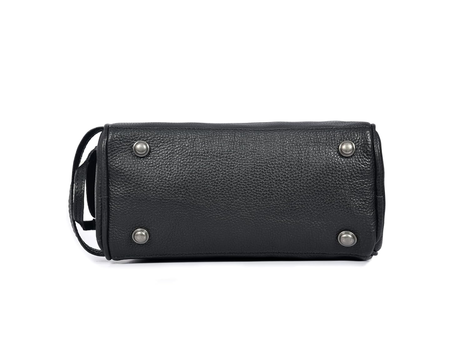 10" Premium Leather Toiletry Travel Pouch With Waterproof Lining | King-Size Handcrafted Vintage Dopp kit By Aaron Leather Goods (Jade Black) - Roamly
