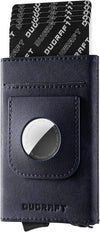 DUGRAFT Pop Up Wallet with AirTag Holder, RFID Blocking Air Tag Wallet with Money Clip Smart Credit Card Holder Wallet for Men(AirTag Not Included)