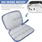 Electronics Travel Organizer,Portable Waterproof Electronic Travel Storage Bag for Small Charging Cord Storage,Charger,Small Electronics,SD Card etc,for Travel,Business -Navy Blue