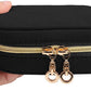 Teamoy Mini Jewelry Travel Case, Storage Organizer Bag for Earrings, Necklace, Rings, Black