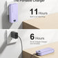 20000mAh Ultra-Portable-Charger-Power-Bank with Built in Cables&AC Wall Plug,PD20W USB-C Fast Charging Cell Phone Charger Battery Pack,LED Display Travel Battery Bank for All iPhone,Samsung,Android