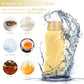 Collapsible Water Bottles,650ml,Leak Proof,Reuseable BPA Free Silicone Foldable Water Bottles,Durable Lightweight for Travel Gym Camping Hiking,Compact Size Portable Sports Water Bottle (Yellow)