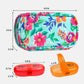 Serfeymi Weekly Travel Pill Organizer 2 Times A Day AM PM Upgraded Rainbow Pill Box 7 Day with Portable Zipper PU Leather Pill Case, Medicine Organizer for Pills, Vitamins, Fish Oils - Green-01