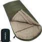 0 Degree Sleeping Bag 100% Cotton Flannel XXL for Adults Big and Tall Cold Weather Winter Zero Degree Camping,Free Compression Sack