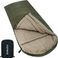 0 Degree Sleeping Bag 100% Cotton Flannel XXL for Adults Big and Tall Cold Weather Winter Zero Degree Camping,Free Compression Sack