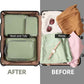 BAGAIL 4 Set/6 Set/8 Set Compression Packing Cubes Travel Accessories Expandable Packing Organizers (Cloth Pattern, 4-Matcha Green)
