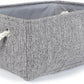 TheWarmHome Storage Bins Basket - Storage Baskets for Organizing Shelves,Home Closet Organizer for Book Shelf Organization,Fabric Storage Cubes,Medium Decorative Grey Basket Gift