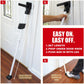 SECURITYMAN 2-in-1 Door Security Bar with Alarm & Sliding Door Stopper Security Bar with 120db Loud Siren - Rugged Iron Rated for 400lbs, (Protects Against Scratches) New Model for Wider Compatibility