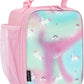 FlowFly Kids Lunch box Insulated Soft Bag Mini Cooler Back to School Thermal Meal Tote Kit for Girls, Boys, Glitter-Unicorn