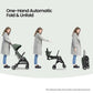 MAMA & BABY Packa Compact Travel Stroller – Lightweight, One-Hand Auto Folding, Portable & Lie-Flat Baby Stroller, Newborns and Toddlers Stroller with UPF 50+ Canopy & Mesh Ventilation
