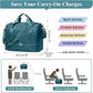 Travel Duffel Bag for Women, Carry-on Overnight Weekender Bags with Wet Pocket & Toiletry Bag, For Spirit Airlines 18x14x8 Personal Item Bag,Small,Peacock Blue