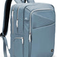 Swissdigital Design Women's Backpack for Work/Travel/Leisure with USB Charging Port, Water Bottle Holder, Separate Sunglass Pocket - Fits 15.6 inch Laptop,Blue | KATY ROSE