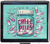 Cute and Portable Metal Pill Organizer – 8 Compartments, Elegant Chrome Finish, Ideal for Travel and Daily Use (Chill Pills Fun)