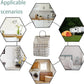 2 Pack Wall Hanging Storage Bags, Organizer with Pockets, Storage for Dormitory Bathroom Bedroom Kitchen (White Grid)