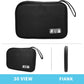 Electronics Organizer Travel Case,Electronic Accessories Storage Bag,Portable Waterproof Cable Organizer Bag,with 5 Cable Ties，for Travel,Work-Black