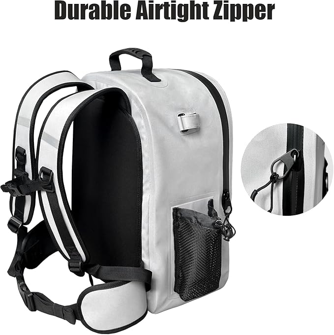 Buffalo Gear Waterproof Fishing Backpack With Rod Holder, 26L Fly Tackle Storage for Fishing