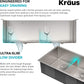KRAUS Kore™ Workstation 33-inch Undermount 16 Gauge Double Bowl Stainless Steel Kitchen Sink with Accessories (Pack of 8) with WasteGuard™ Continuous Feed Garbage Disposal, KWU112-33-100-75MB