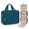 Wedama Toiletry Bag for Women, Large Cosmetic Travel Bag, Hanging Toiletry Bag for Bathroom, Thickened PVC Waterproof Makeup Bag, Toiletries Bag for Travel Business Trips and Camping, Dark Blue - Roamly