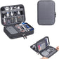 Electronic Cable Organizer Bag - Portable Travel Double Layers Electronic Digital Accessories Storage Pouch Bags for SD Card Case, USB Flash Drive,Charging Cords, USB Charger, Mini Tablet