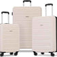 Westridge Hardshell Luggage Set - 3 Piece Set - 20" Carry-On, 24” & 28” Checked Luggage Set with 360° Spinner Wheels - Expandable Suitcases for Extended Travel - Durable ABS Shell - Light Pink