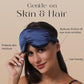 ZIMASILK Adjustable 22 Momme 100% Mulberry Silk Sleep Mask, Upgraded 3D Contoured Cup Eye Mask for Sleeping, Super Soft & Breathable Blindfold, Blackout for Deep Sleeping (Navy Blue)
