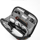 tomtoc Travel Cable Organizer Pouch, Electronics Accessories Organizer Portable Waterproof Double Accessories Carry Case for Cord, Charger, Cables, USB Drive, Black