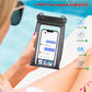 Waterproof Phone Pouch Floating, [Expandable Space] IPX8 Waterproof Dry Bag for iPhone 16 15 14 13 Pro Max Samsung S25 S24 S23 Google Up to 7.0" for Beach Boating Water Park Black