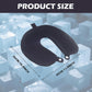 Travel Neck Pillow Cover, Neck Pillow Case with Zipper, Cooling, Pure, Soft and Smooh, Airplane Pillow Sleep Replacementt Washable (Only Pillow Covers, no Filler)