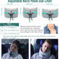 GOLDORANGE Travel Pillow Flight Neck Pillows Best Memory Foam Neck Pillows for Sleeping Airplane Car Home Office Chin Head Support Rest Travel Essentials with Compact Carry Bag Grey S