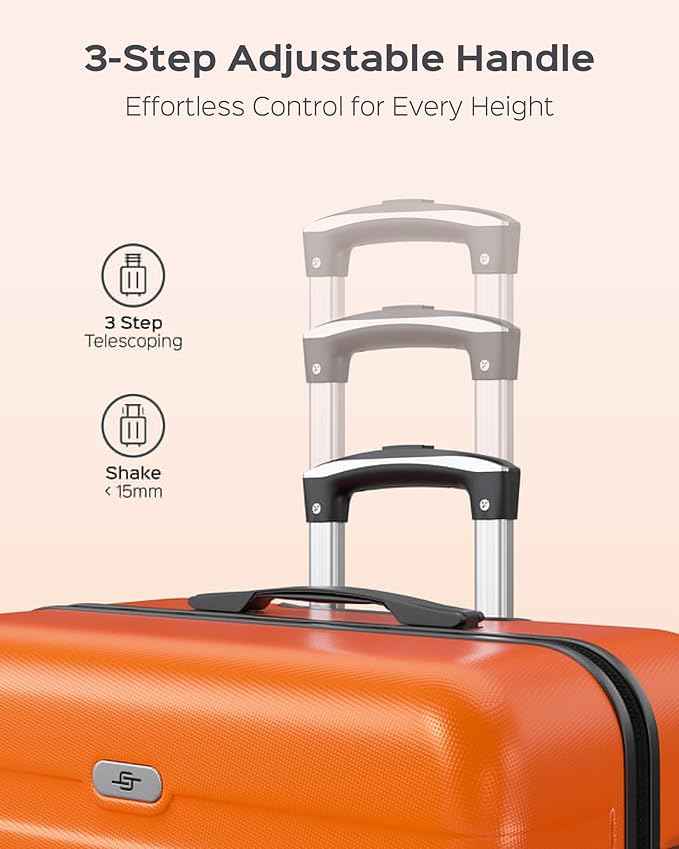 Suitour Luggage Sets 5 Piece Hardshell Suitcases with Spinner Wheels TSA Lock, Lightweight ABS Carry On Suitcase Set for Travel Business