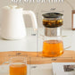 ZENS Modern Glass Tea Infuser Teapot Set, Smart One Touch Tea Maker for Loose Tea Diffusers with 2 Gongfu Cups, Cool Enchanted Tea Pot Alternatives for Black Tea Lovers Gifts-400ml