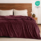 PHF Ultra Soft Fleece Blanket Twin Size, No Shed No Pilling Luxury Plush Cozy 300GSM Lightweight Blanket for Bed, Couch, Chair, Sofa Suitable for All Season, 66" x 90", Wine Red/Burgundy