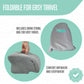 Premium Foldable Travel Seat Cushion - for Relief of Lower Back, Sciatic, Butt and Tailbone Pain - for Home & Office Use, Perfect for Travel or Driving - Coccyx Seat Cushion