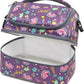 FlowFly Double Decker Cooler Insulated Lunch Bag Large Tote for Boys, Girls, Men, Women, With Adjustable Strap (Purple-Unicorn)