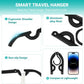 10Travel Hangers Foldable，Folding for Travtravel Hangerscruise Essentials ， 2025 Upgraded Folding Travel， Foldable for Suitcaseeling Travel Hangers (Black)