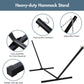 ANOW Double Hammock with 12 Feet Heavy Duty Steel Stand Combo, 2 Person Quilted Hammock with Stand for Outside, 450 LBS Weight Capacity, Blue